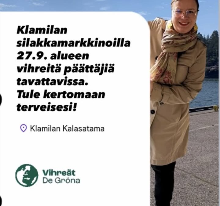 Katja Andrejev Klamilan silakkamarkkinoilla su 27.9. klo 10-15
